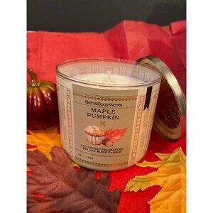 Bath & Body Works “Maple Pumpkin” NEW 3 Wick Candle